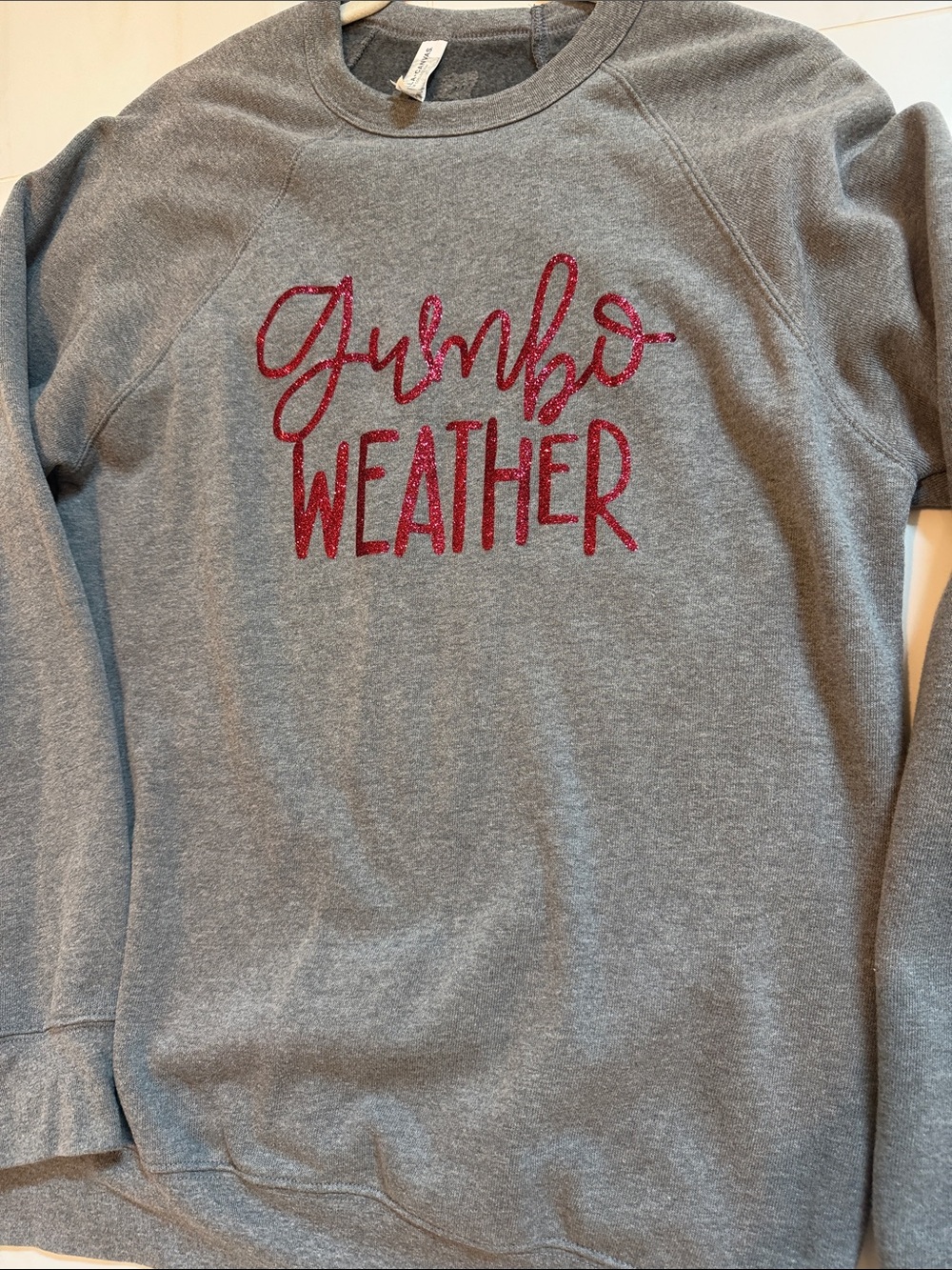 Grey 'Gumbo Weather' Embroidered Pullover Sweatshirt